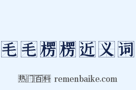 毛毛楞楞近义词是什么意思的图片
